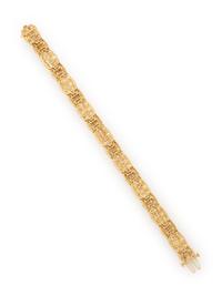 DIAMOND AND YELLOW GOLD BRACELET