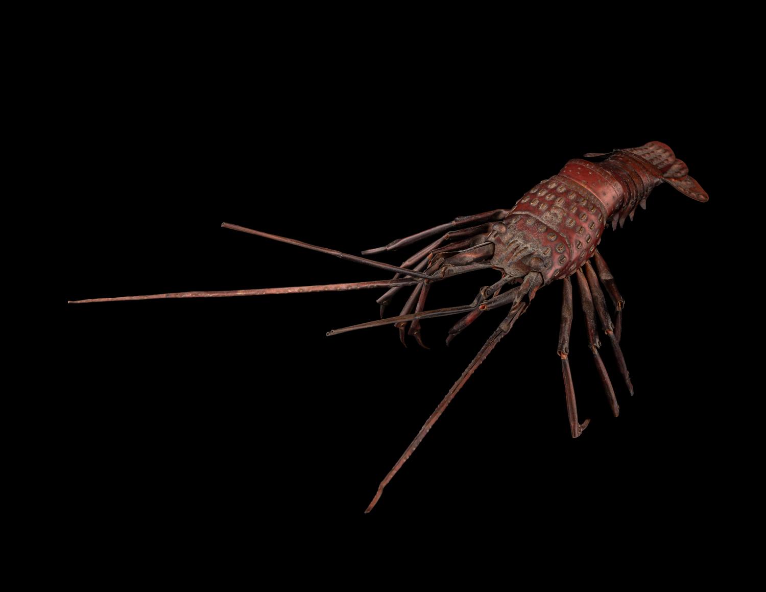 A Japanese Copper Articulated Model of a Crayfish