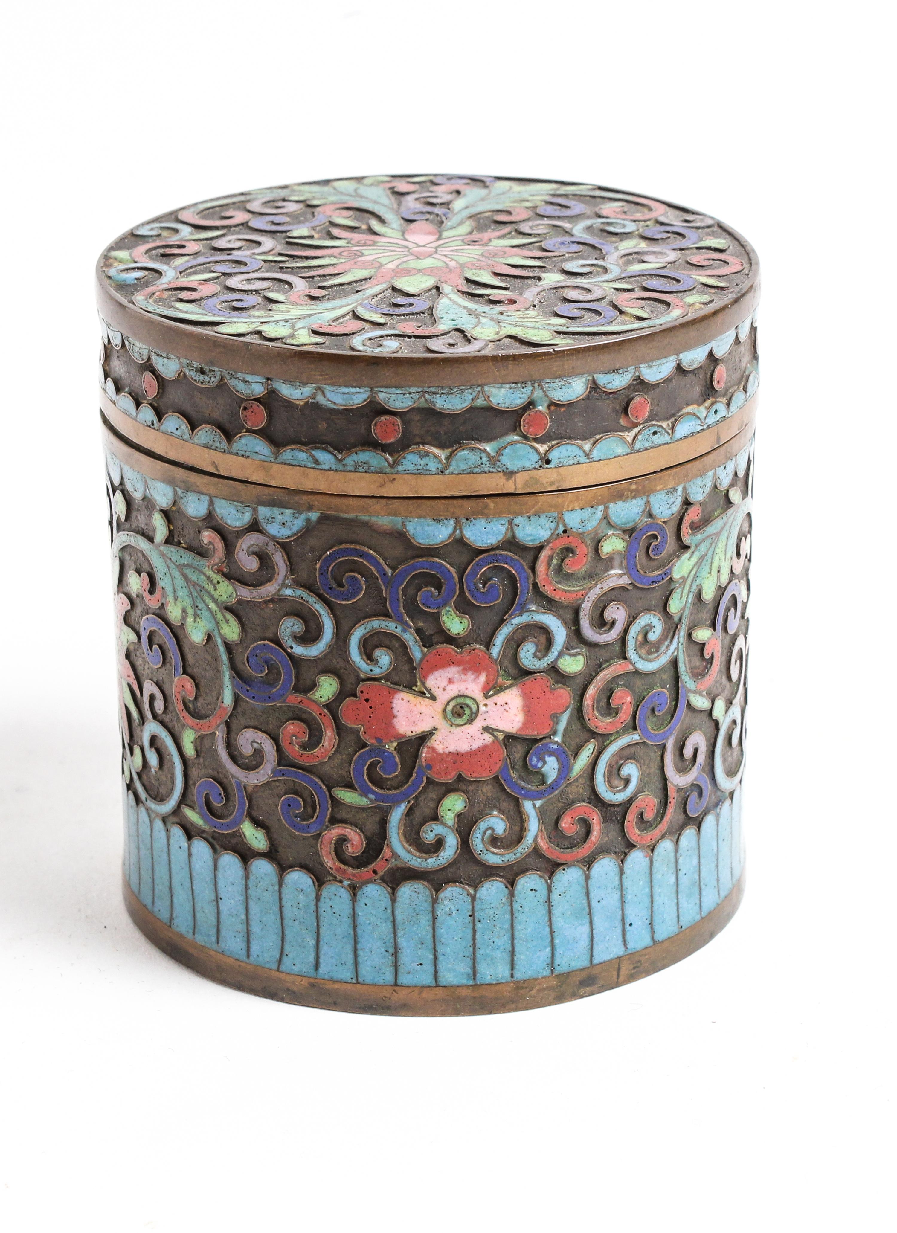 A Chinese Cloisonne Box Height 3 inches. — 19TH CENTURY