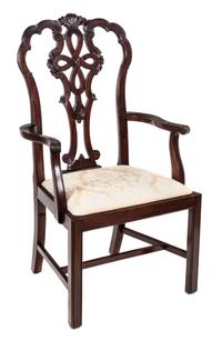 A George III Style Mahogany Armchair Height 45 inches. — 20TH CENTURY