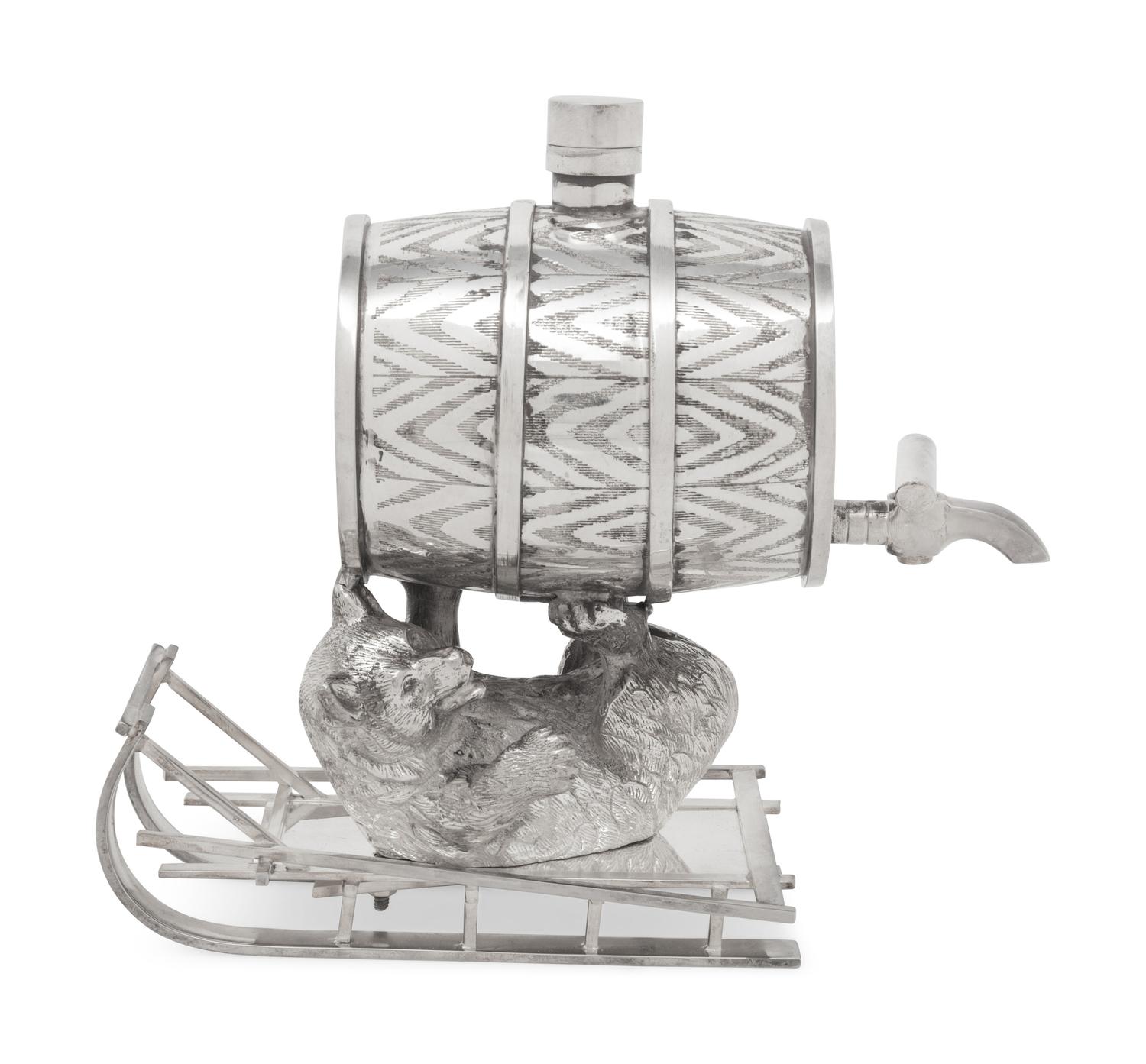 A Silver-Plate Beverage Dispernser
