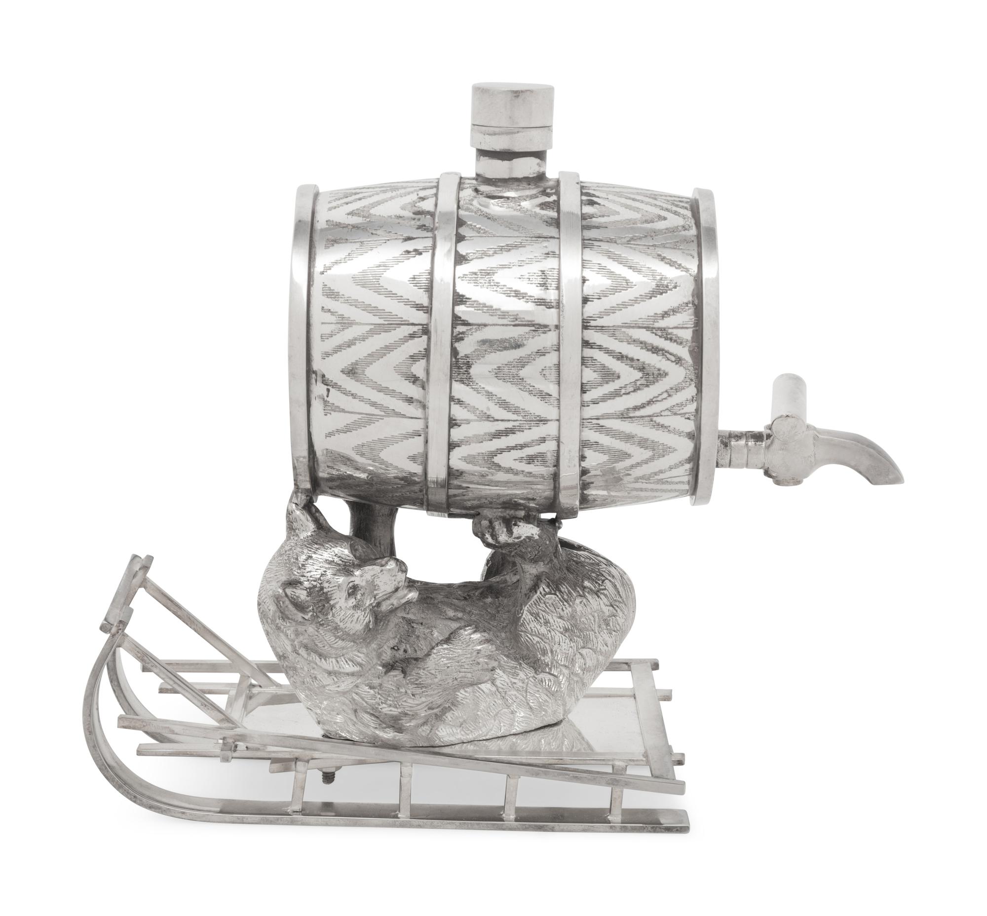 A Silver-Plate Beverage Dispernser
