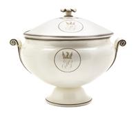 A Wedgwood Porcelain Tureen, Width over handles 12 inches.