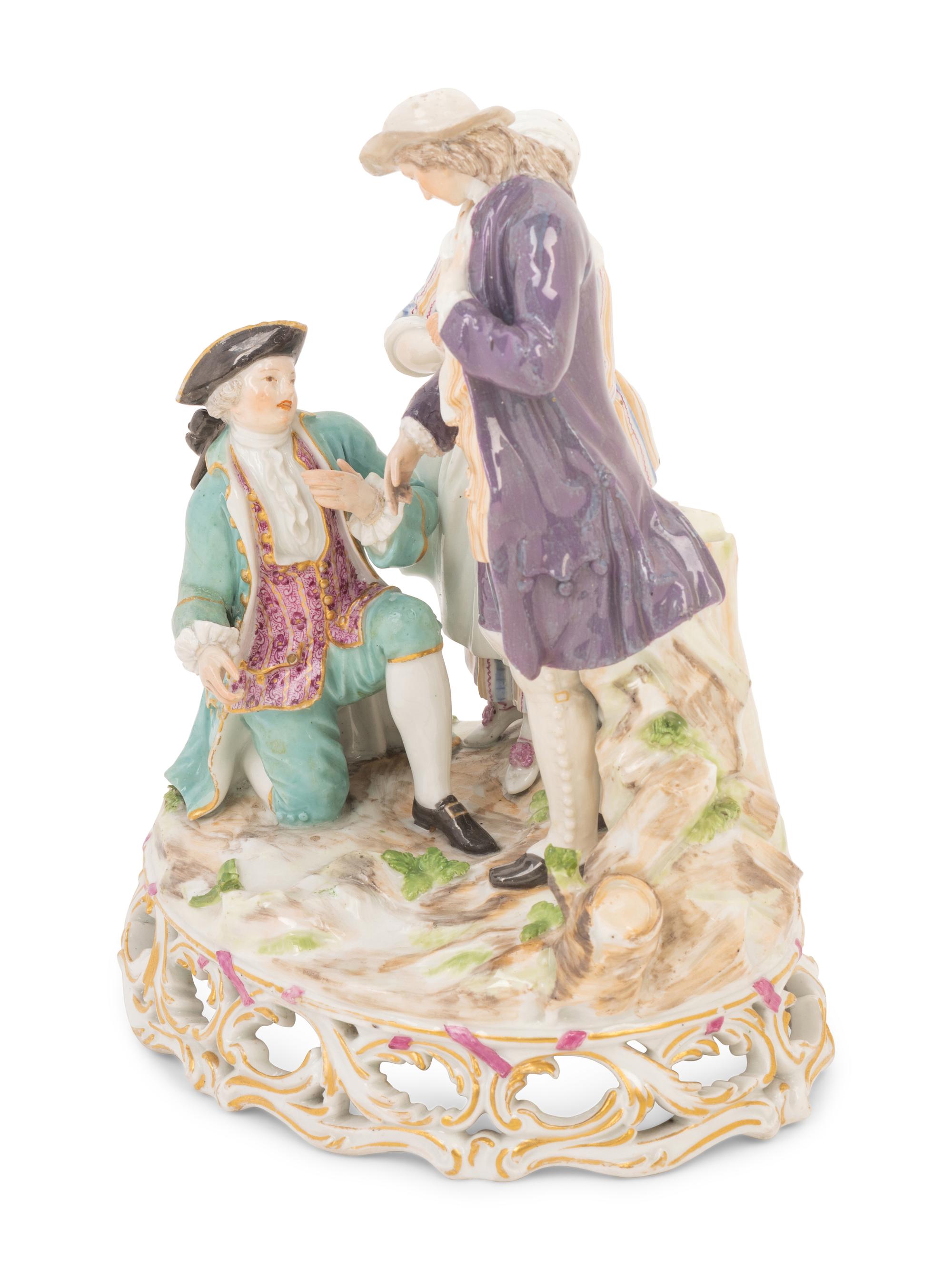 A Meissen Porcelain Figural Group of Laurette