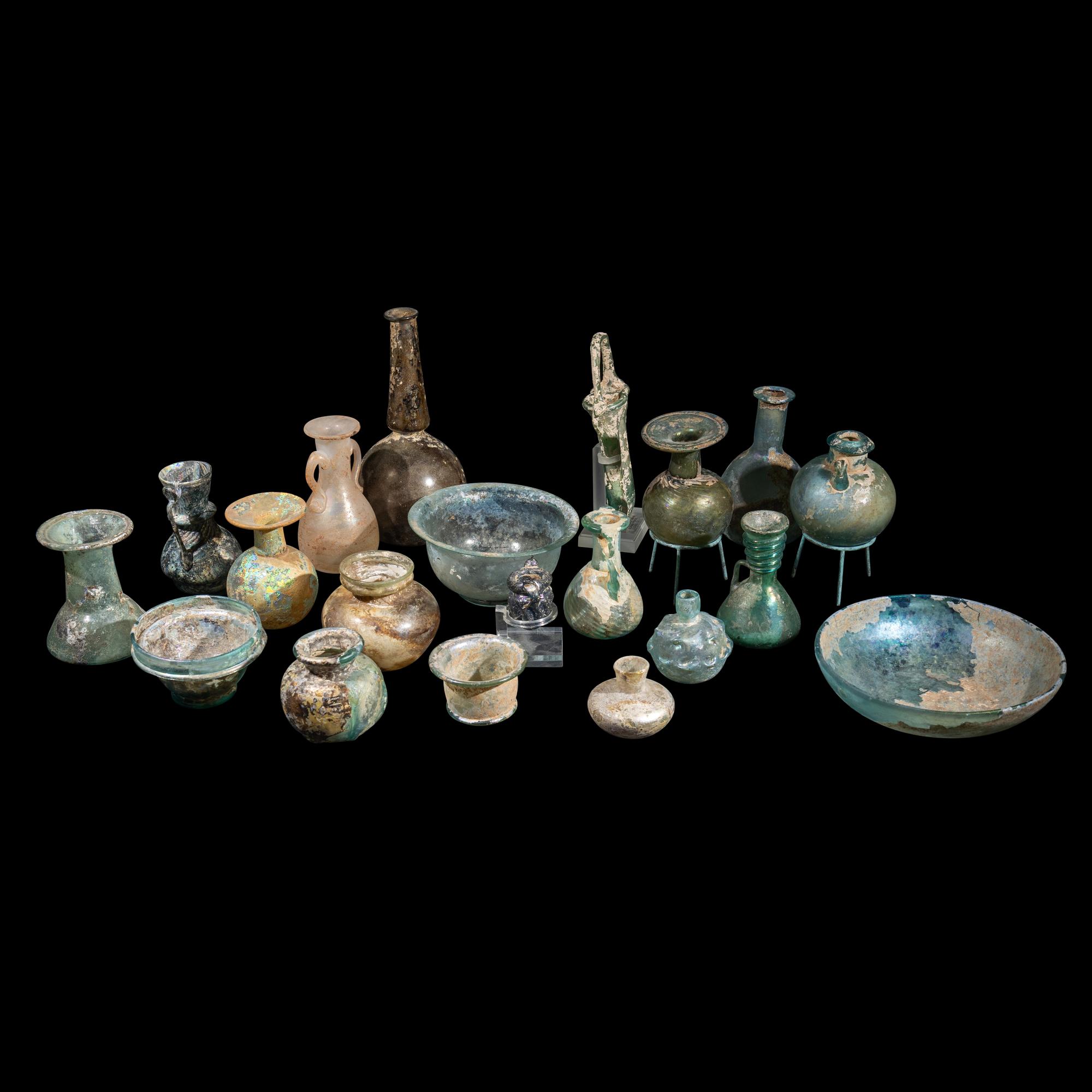 Twenty Roman Glass Vessels