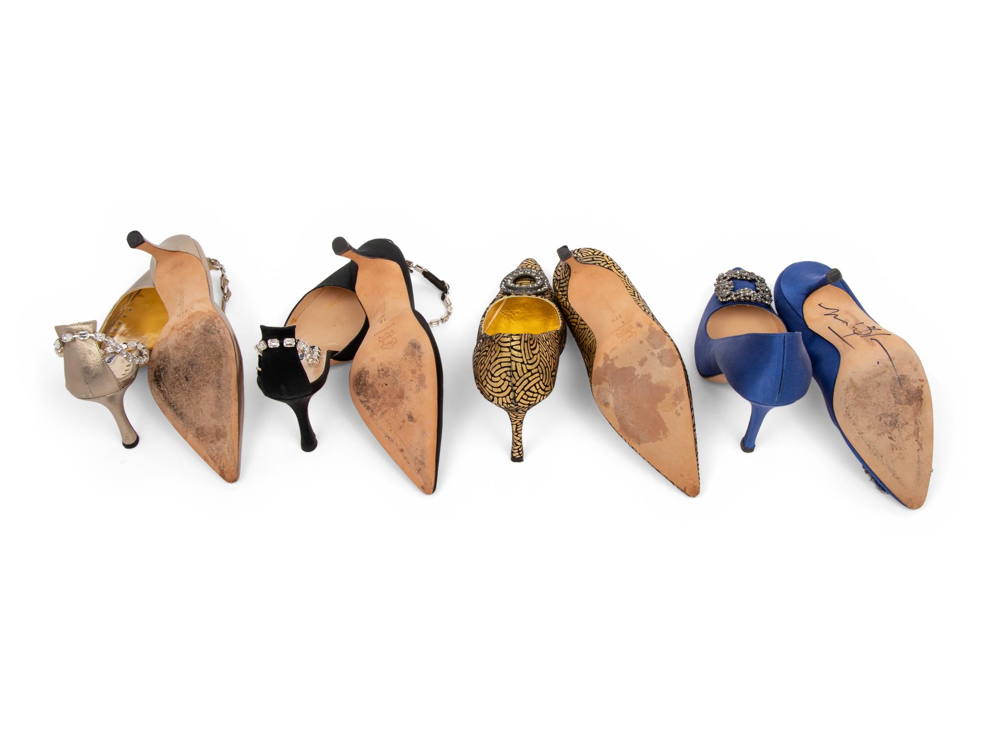 Four Pairs of Manolo Blahnik Shoes