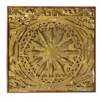 A Sullivan Designed Painted Plaster Panel from the Garrick Theater 29" W x 2" D x 28" H — United States, Circa 1891