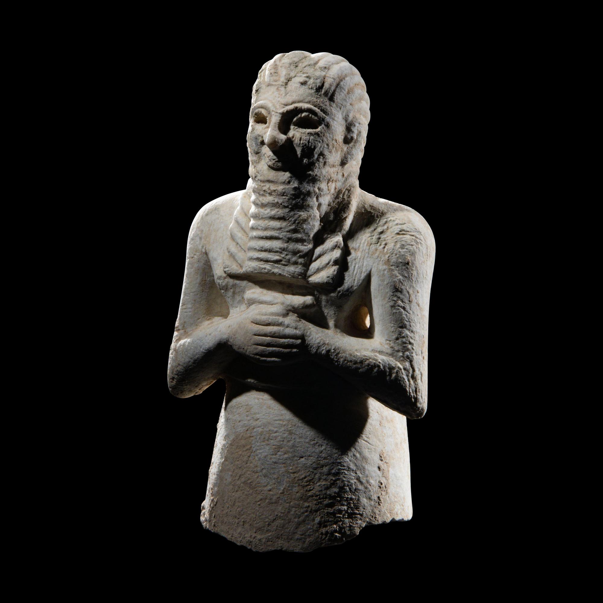 A Sumerian Gypsum Male Worshipper