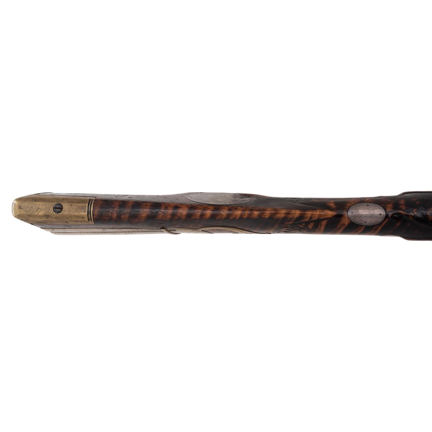 Relief Carved Percussion Altered Longrifle by Abraham Schweitzer