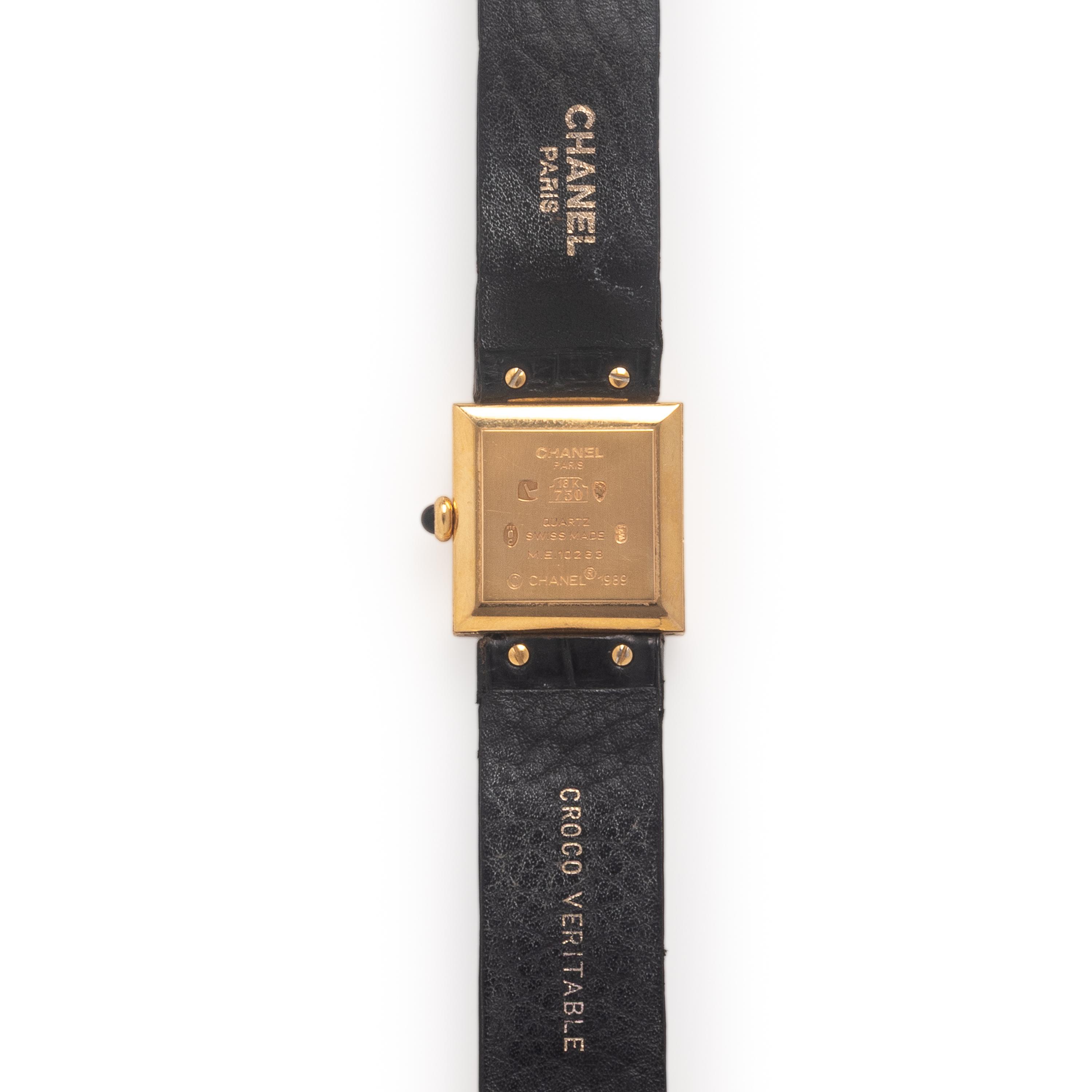 Chanel, 18K Yellow Gold and Diamond 'Mademoiselle' Watch, with Box