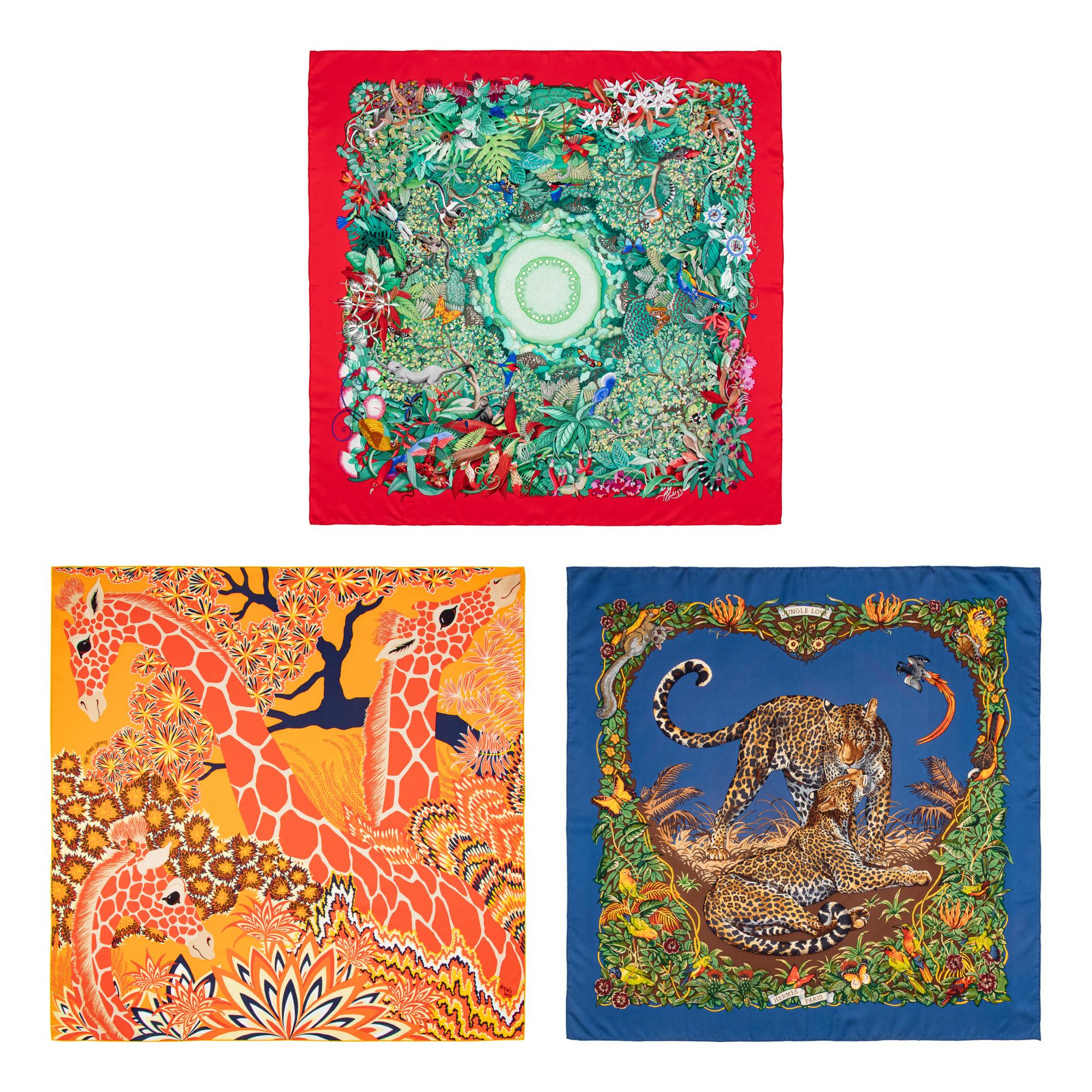 Hermès, Three Scarves 90
