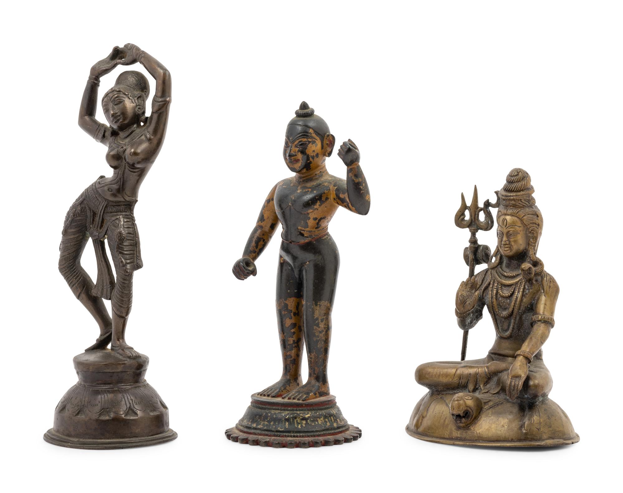 Three Indian Bronze Figures