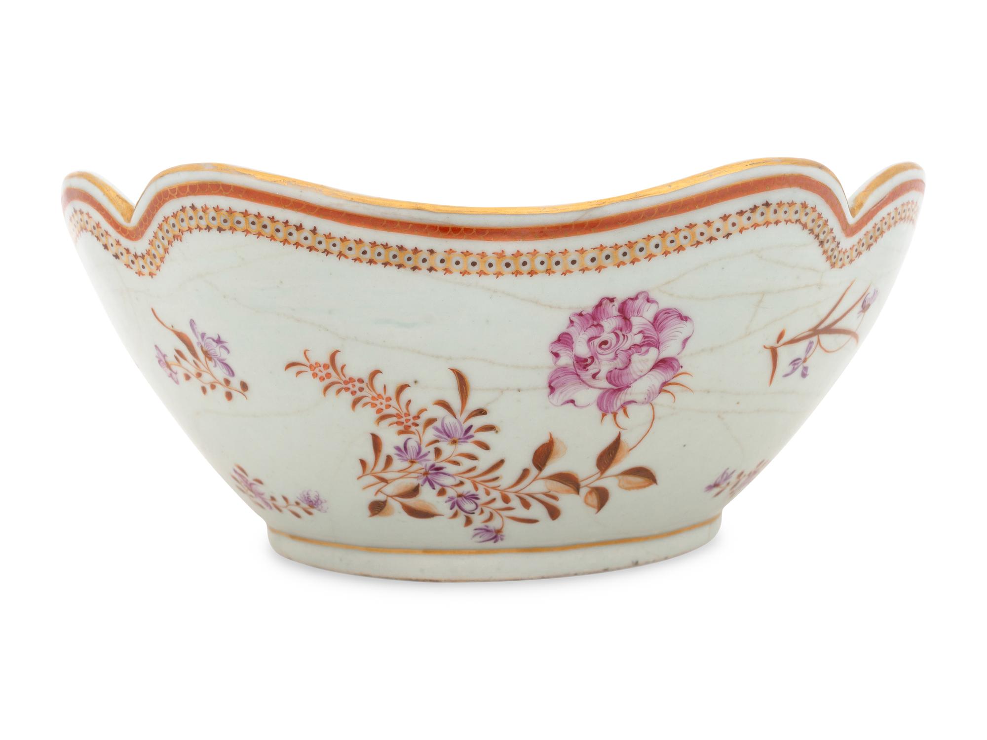 A Chinese Export Porcelain Punch Bowl