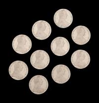 [AUSTRIA] A Group of Ten 1780-Dated Maria Theresa Silver Thaler Restrikes