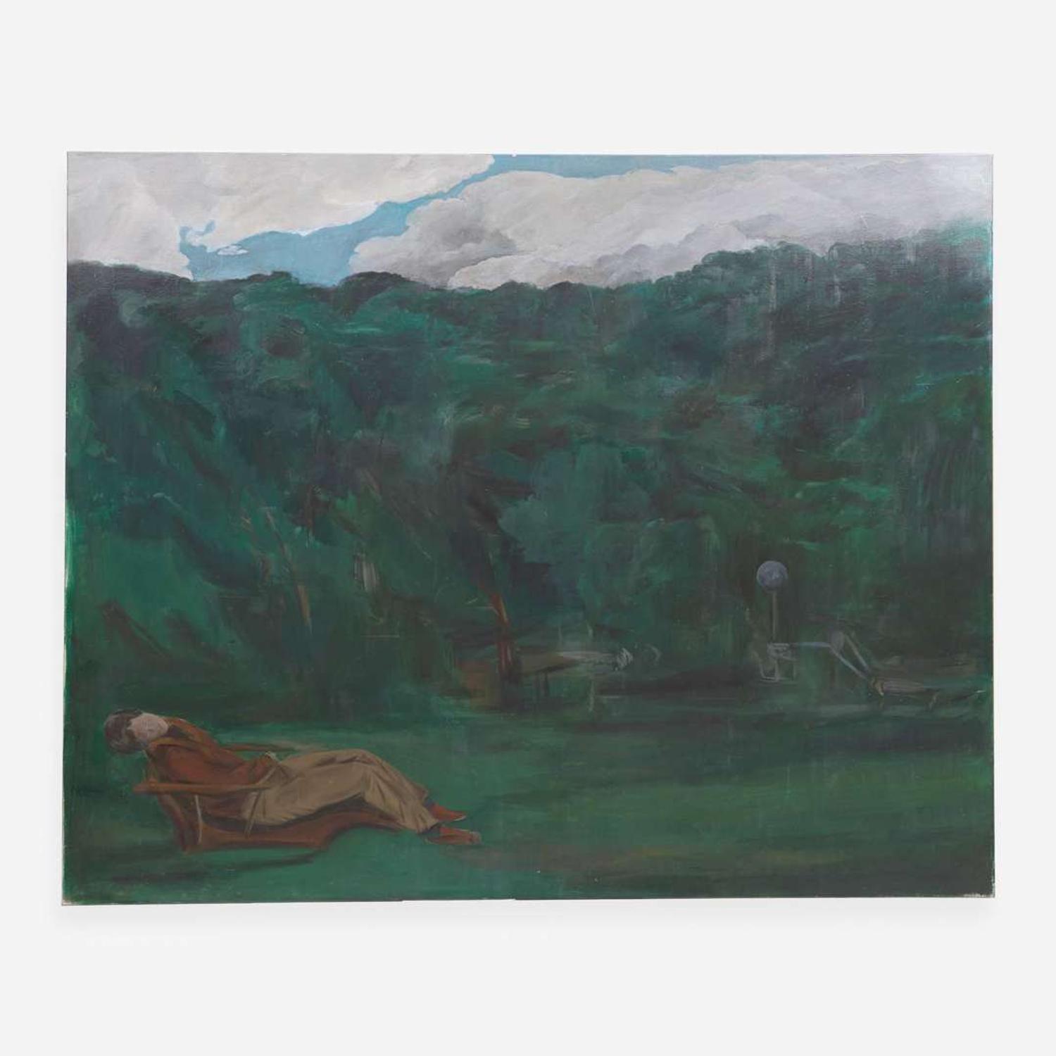 David Deutsch (American, b. 1943) Green Figure