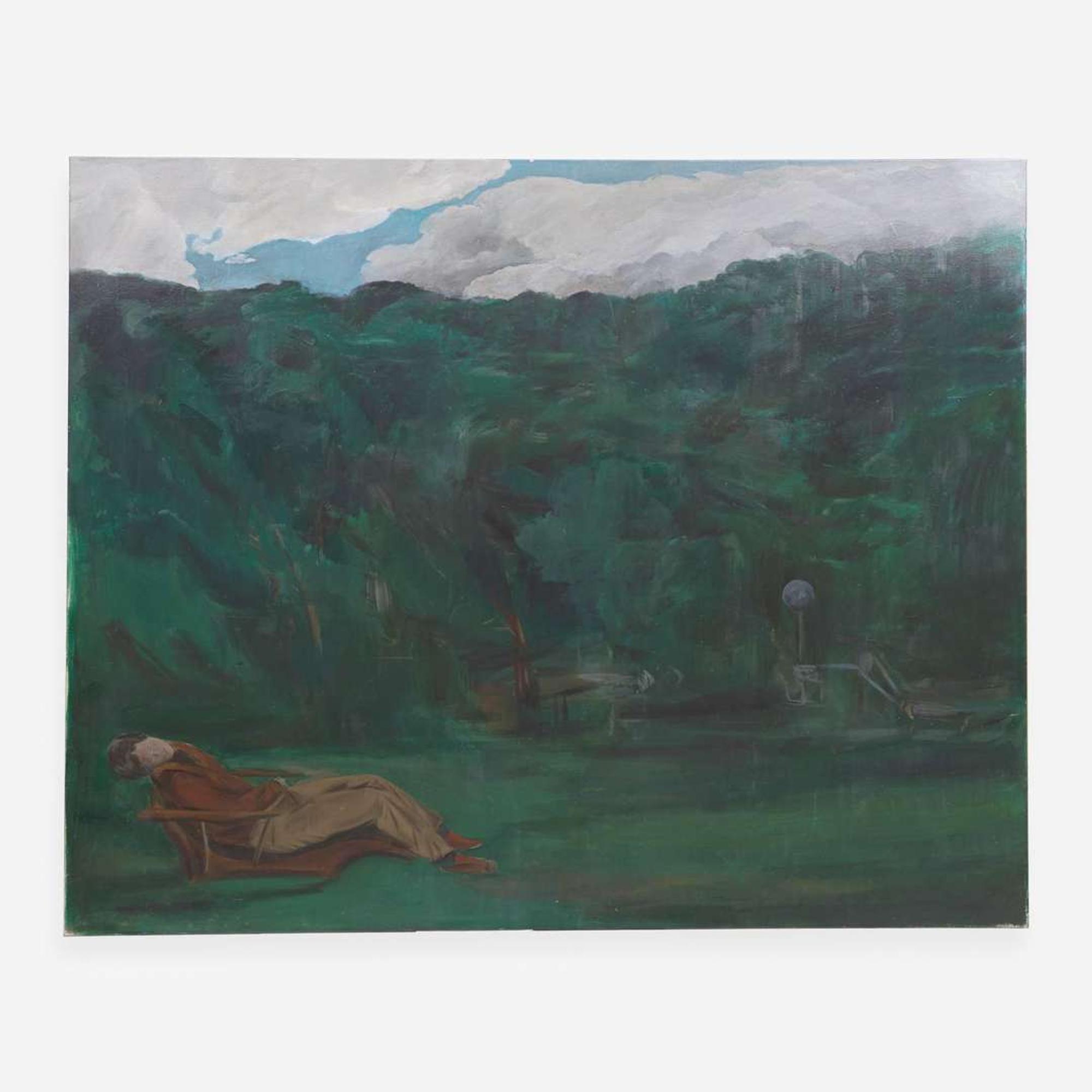 David Deutsch (American, b. 1943) Green Figure