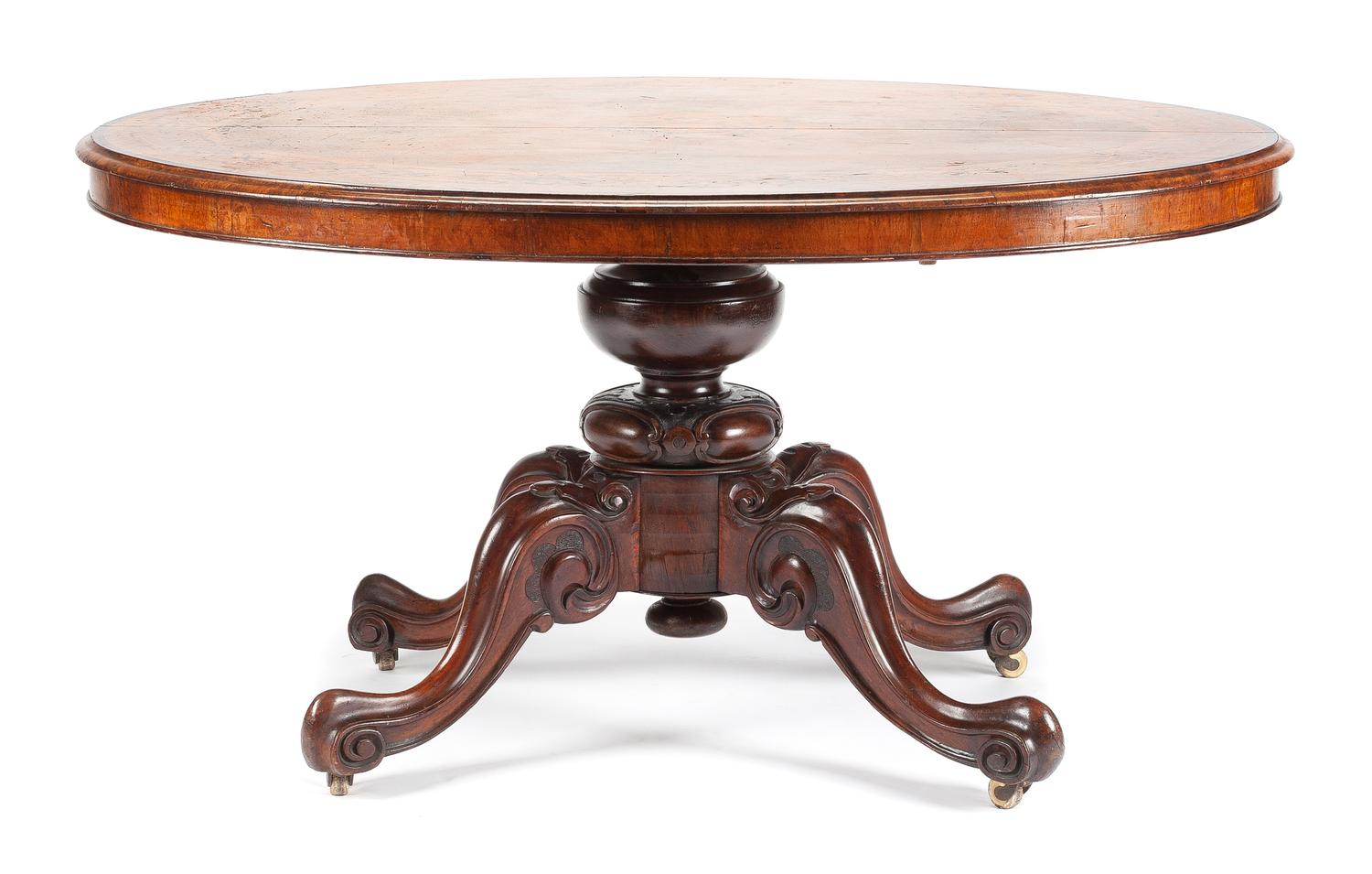 A William IV Marquetry Breakfast Table Height 30 x width 53 x depth 41 inches. — SECOND QUARTER 19TH CENTURY