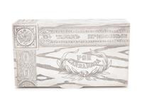 A Russian Silver Trompe l'Oeil Cigar Box