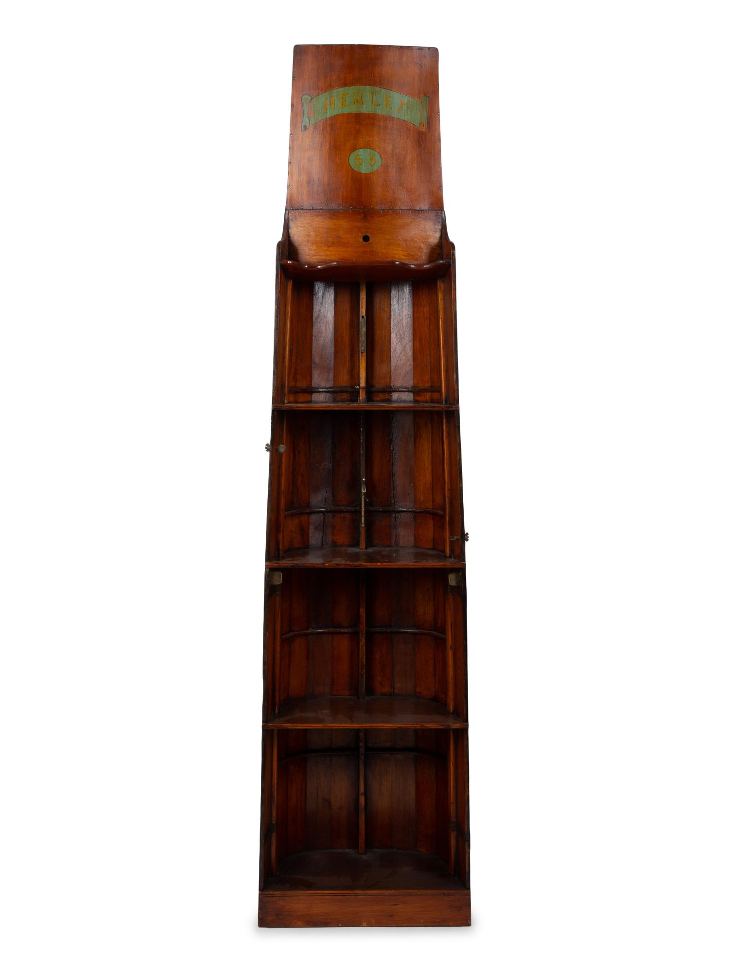 An English Henley Rowing Scull Bookcase — 19TH-20TH CENTURY