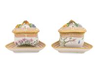 Five Royal Copenhagen Flora Danica Condiment Jars