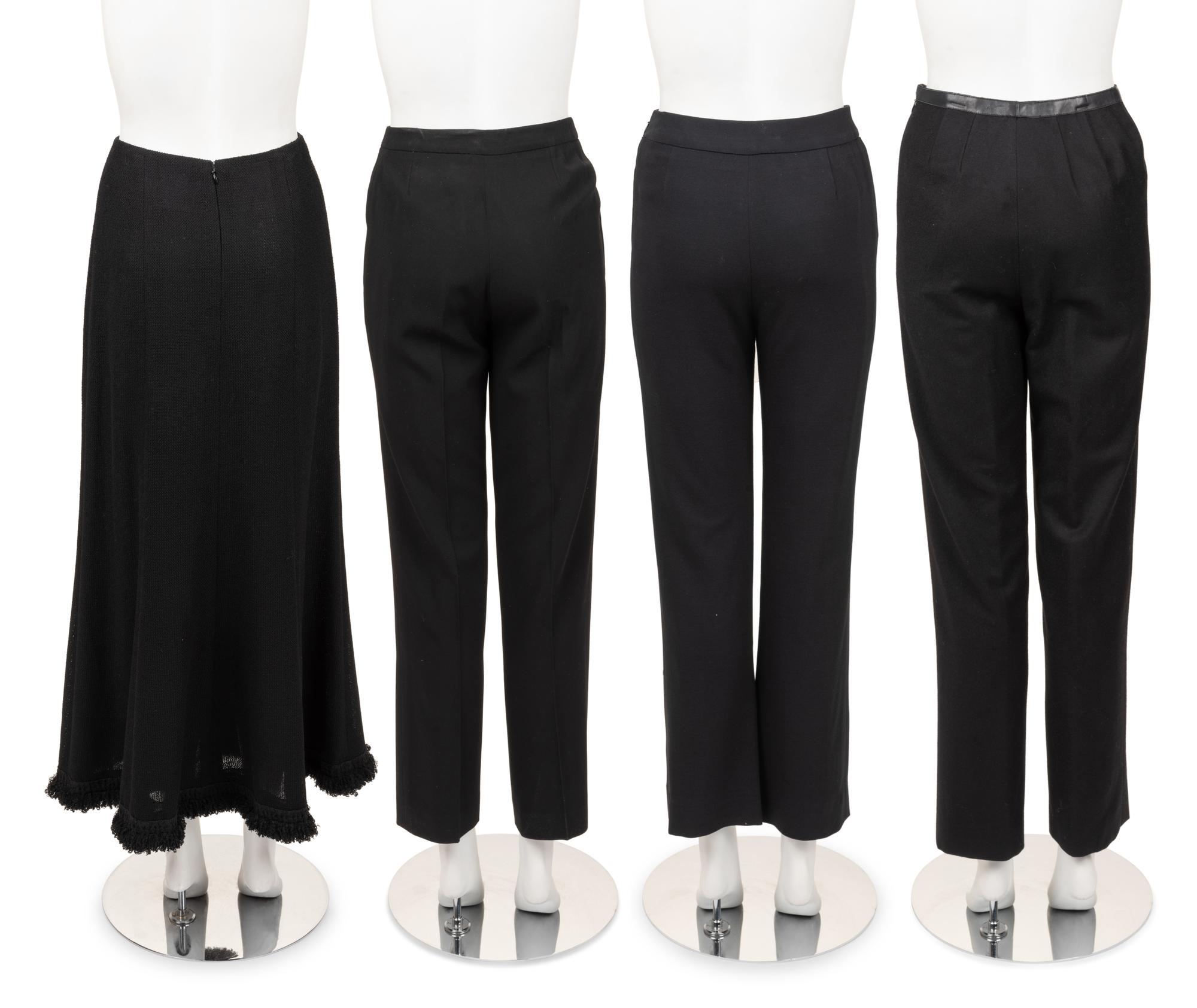 Four Chanel Bottom Separates: Three Pants and One Chanel Skirt, 2000-2010s