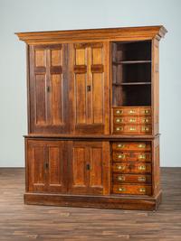 A Country Brass Mounted Oak Lawyer's Bookcase