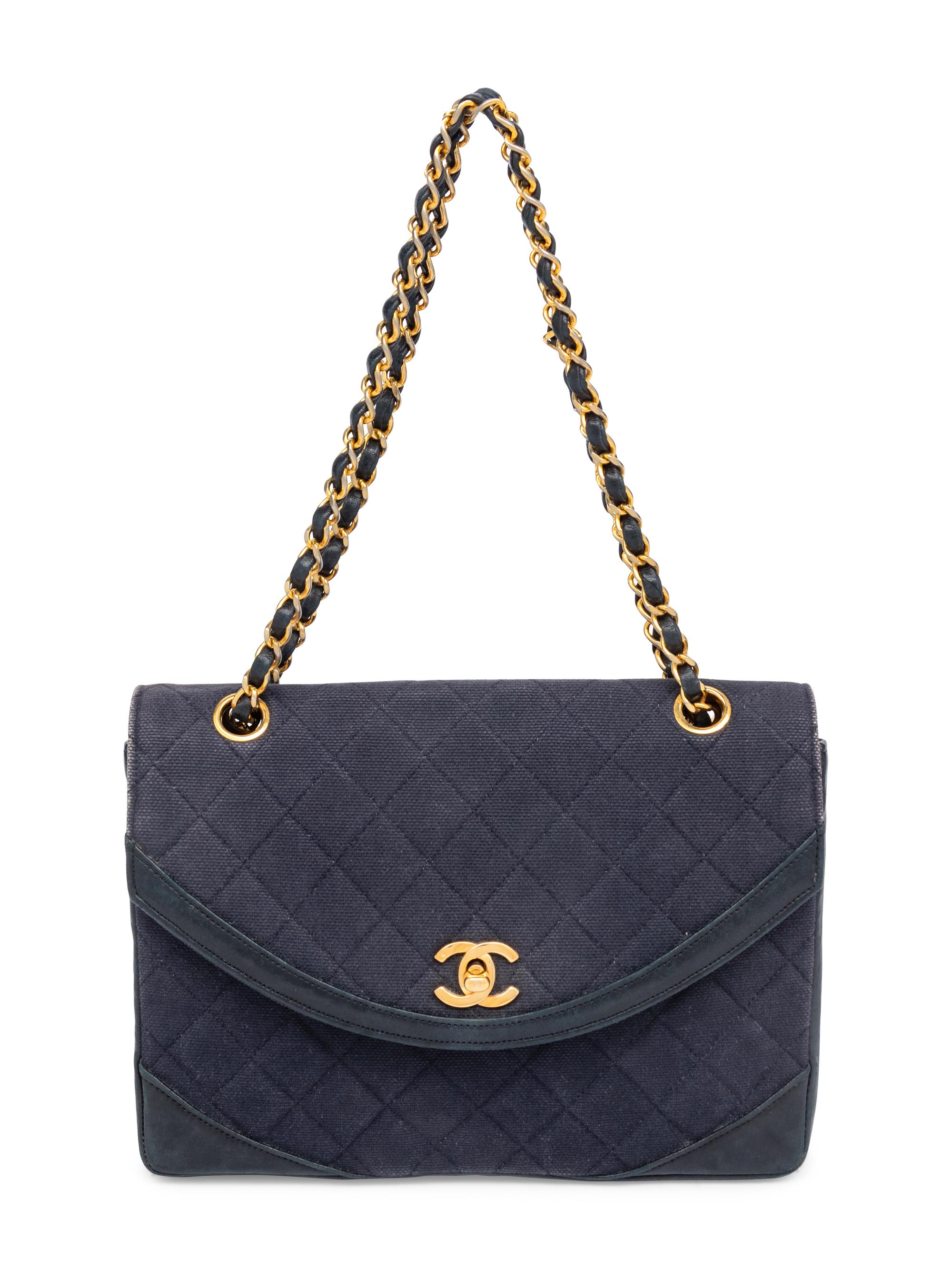 Chan el, Quilted Canvas Flap Bag