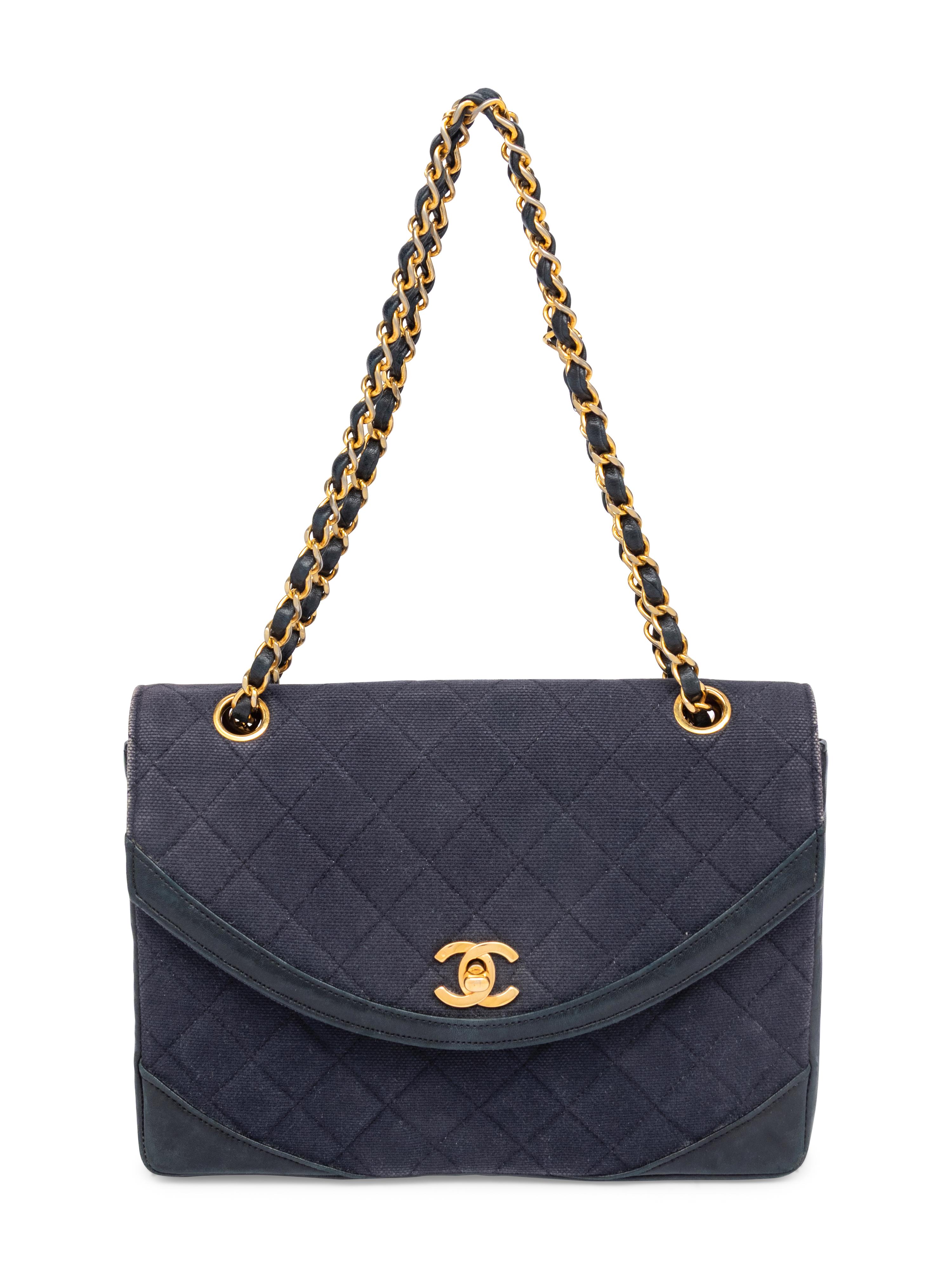 Chan el, Quilted Canvas Flap Bag