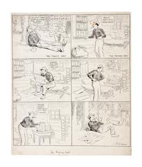 (CARICATURES) MCCUTCHEON, JOHN T. Three original illustrations, including The Titanic.