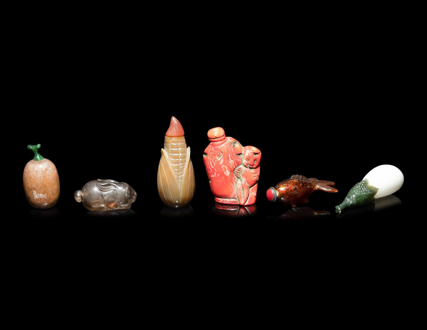 Six Chinese Snuff Bottles