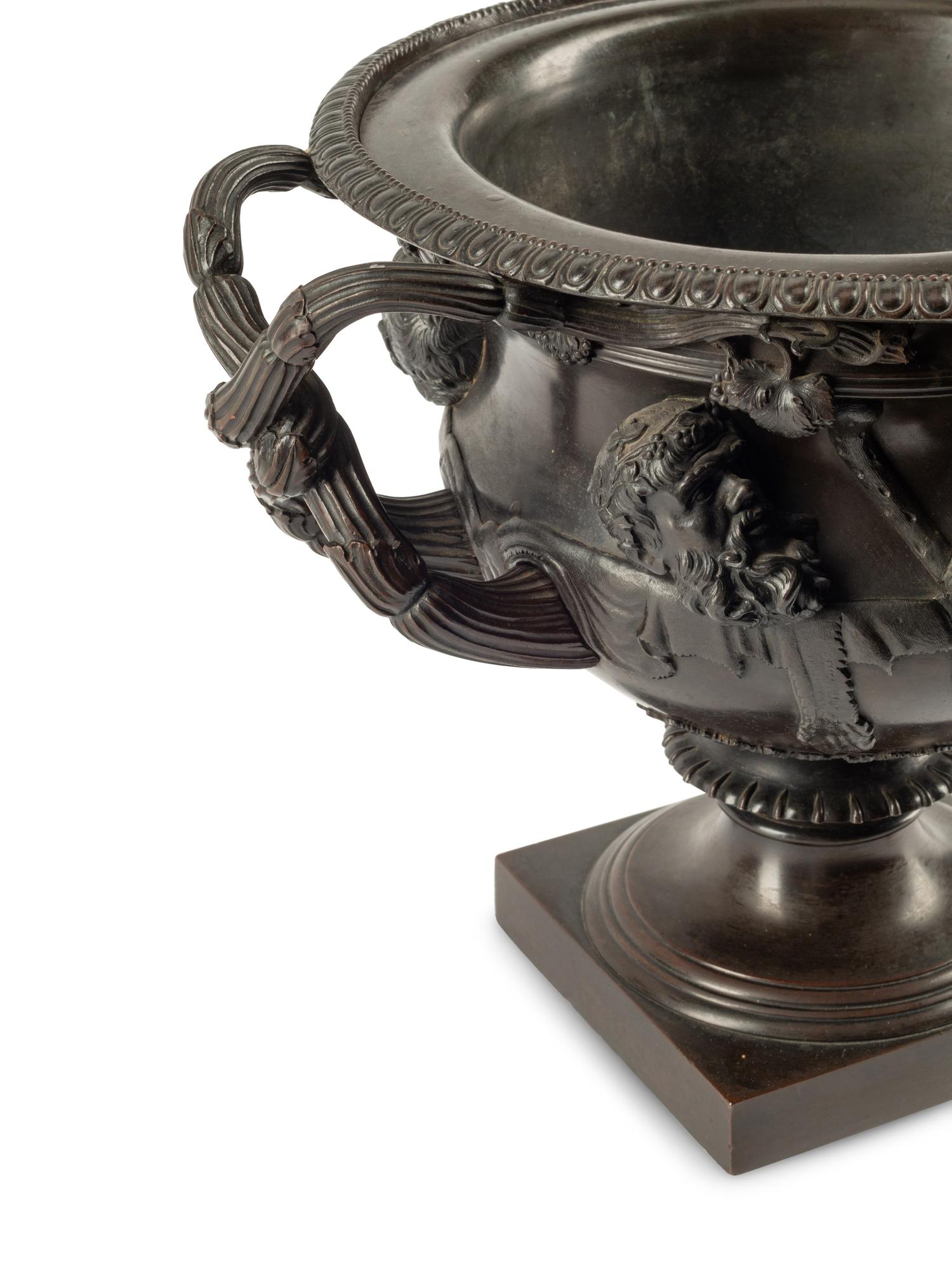 A Grand Tour Bronze Model of the Warwick Vase