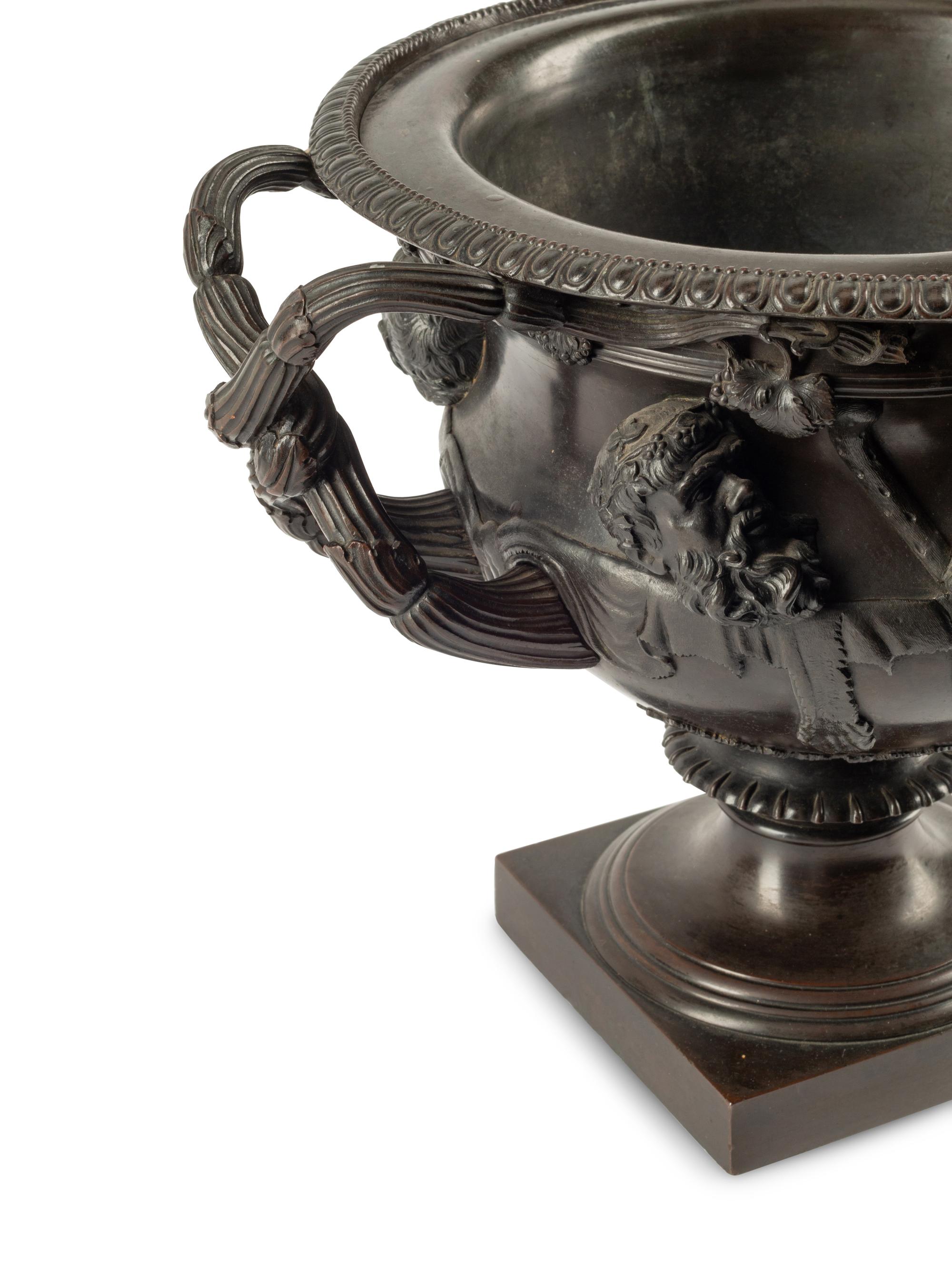A Grand Tour Bronze Model of the Warwick Vase