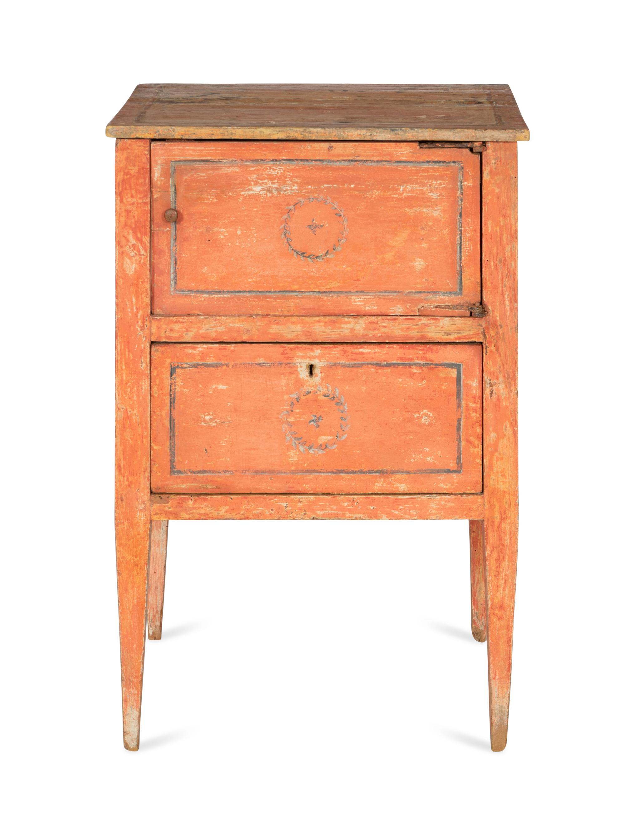 An Italian Neoclassical Painted Commodino