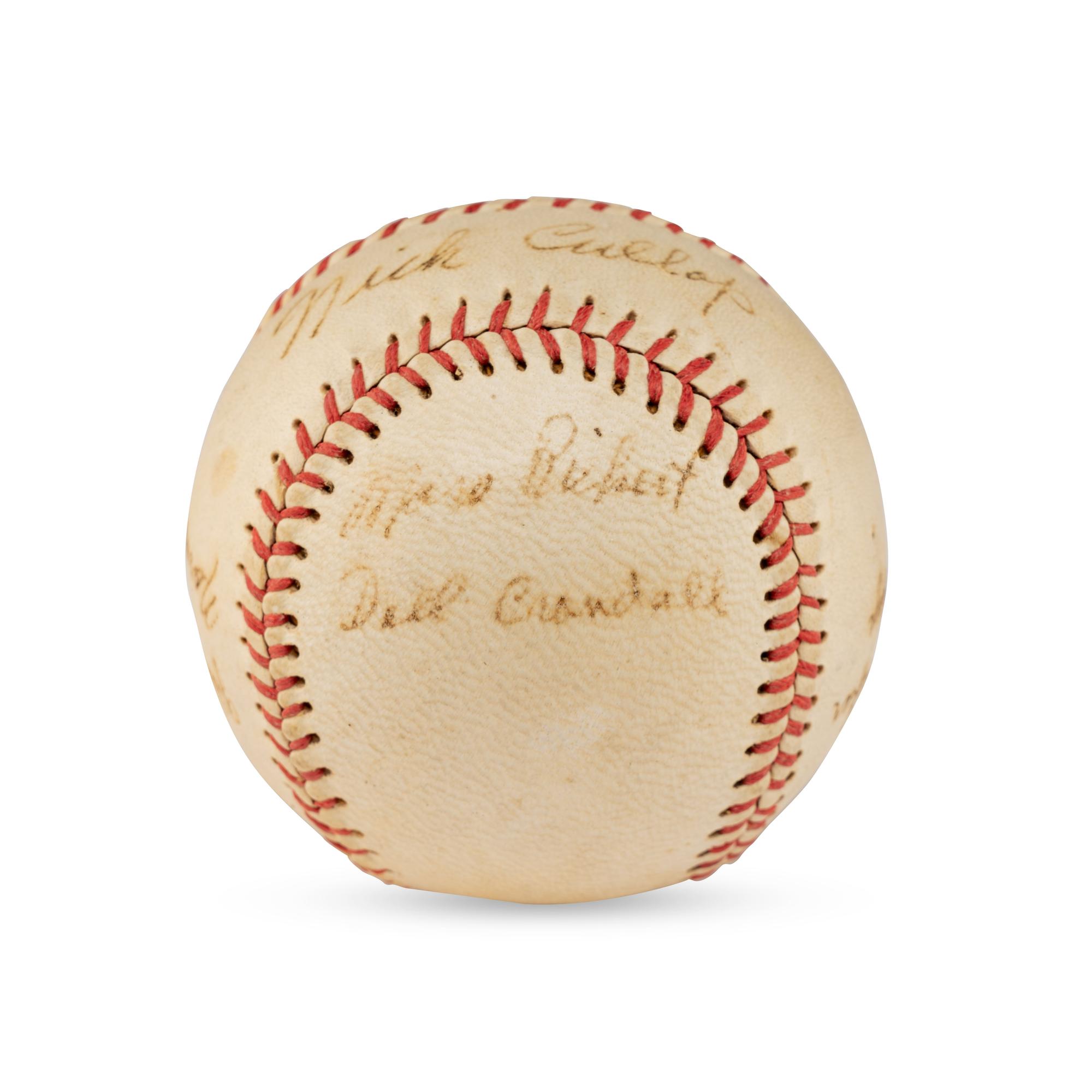 A 1948 Milwaukee Brewers Team Signed Autograph Baseball