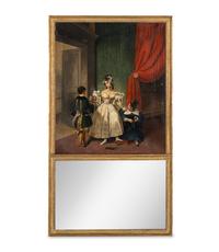 A French Giltwood Trumeau Mirror