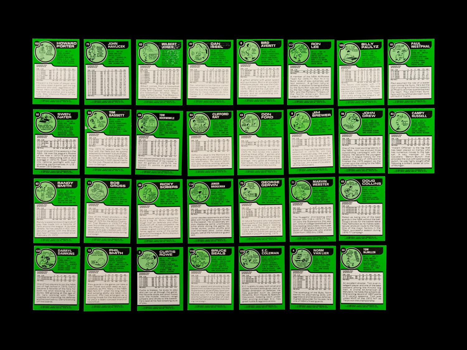 A Complete Set of 1977-78 Topps Basketball Cards,