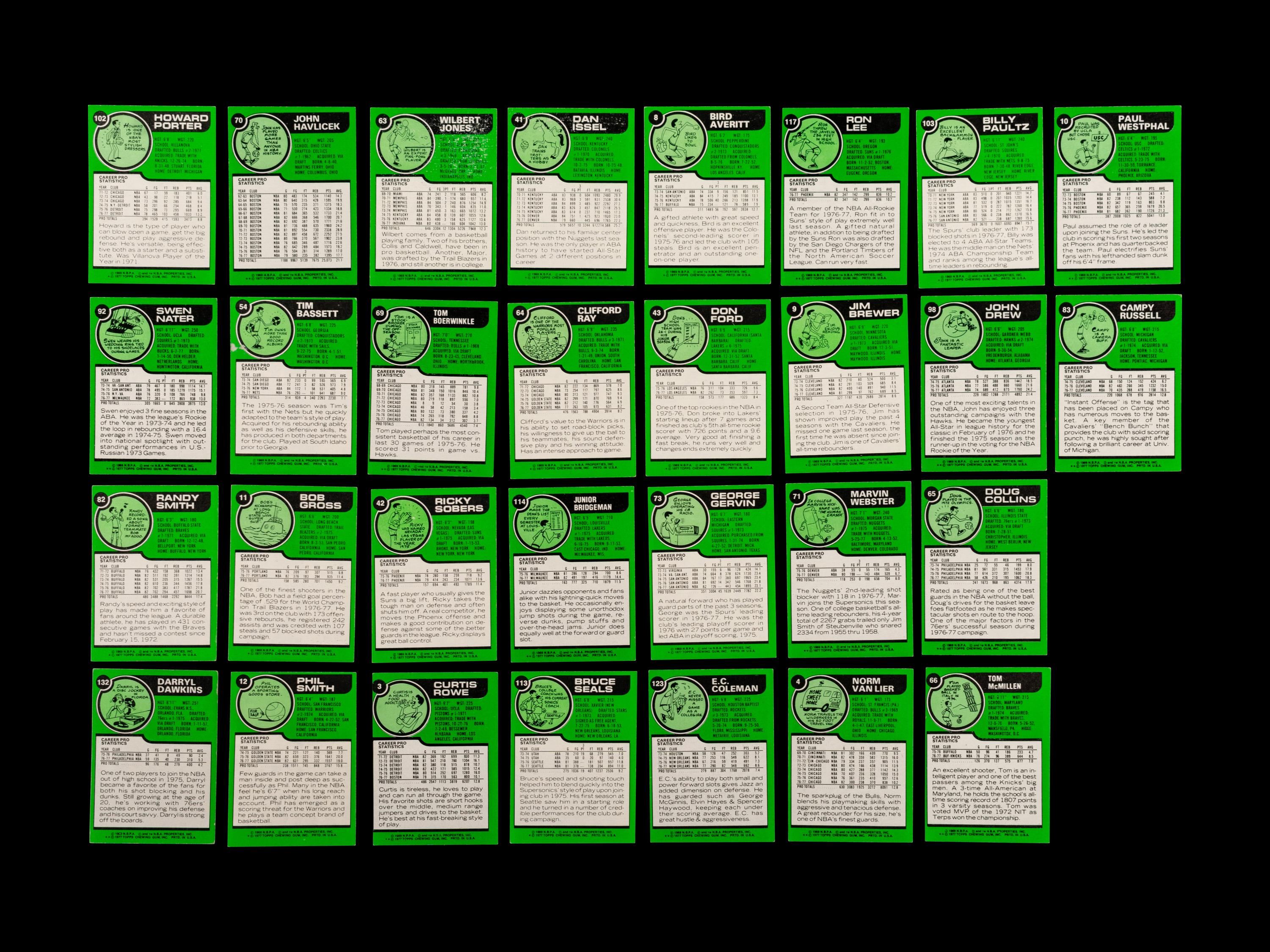 A Complete Set of 1977-78 Topps Basketball Cards,