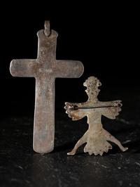 Silver Cross Pendant AND Knifewing Pin / Brooch