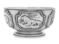 An English Silver Limited Edition World Wildlife Fund Center Bowl