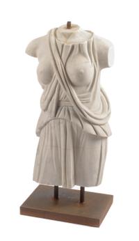 An Italian Marble Figure Height of marble 26 1/2 inches.