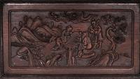 Eight Chinese Carved Wood Rectangular Panels