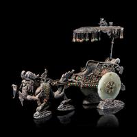 A Chinese Jade-Mounted and Hardstone Embellished Silver Chariot, 20th Century 近代 銀鑲玉嵌寳鸞車