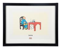 Two Lithographs from Les Adventures de Tintin, Le Lotus Bleu