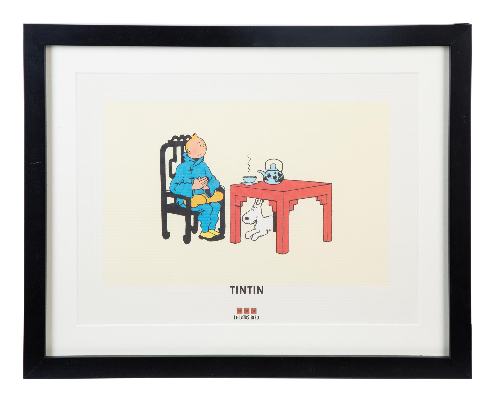 Two Lithographs from Les Adventures de Tintin, Le Lotus Bleu