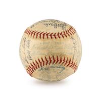 A 1954 Cleveland Indians Teams Signed Autograph Baseball (Beckett Authentication Services)