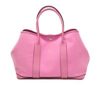 A Hermes Sakura Pink Canvas and Leather Garden Party GM Tote Bag, 14" x 10" x 6.5".