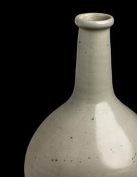 A Korean White Glazed Porcelain Bottle Vase