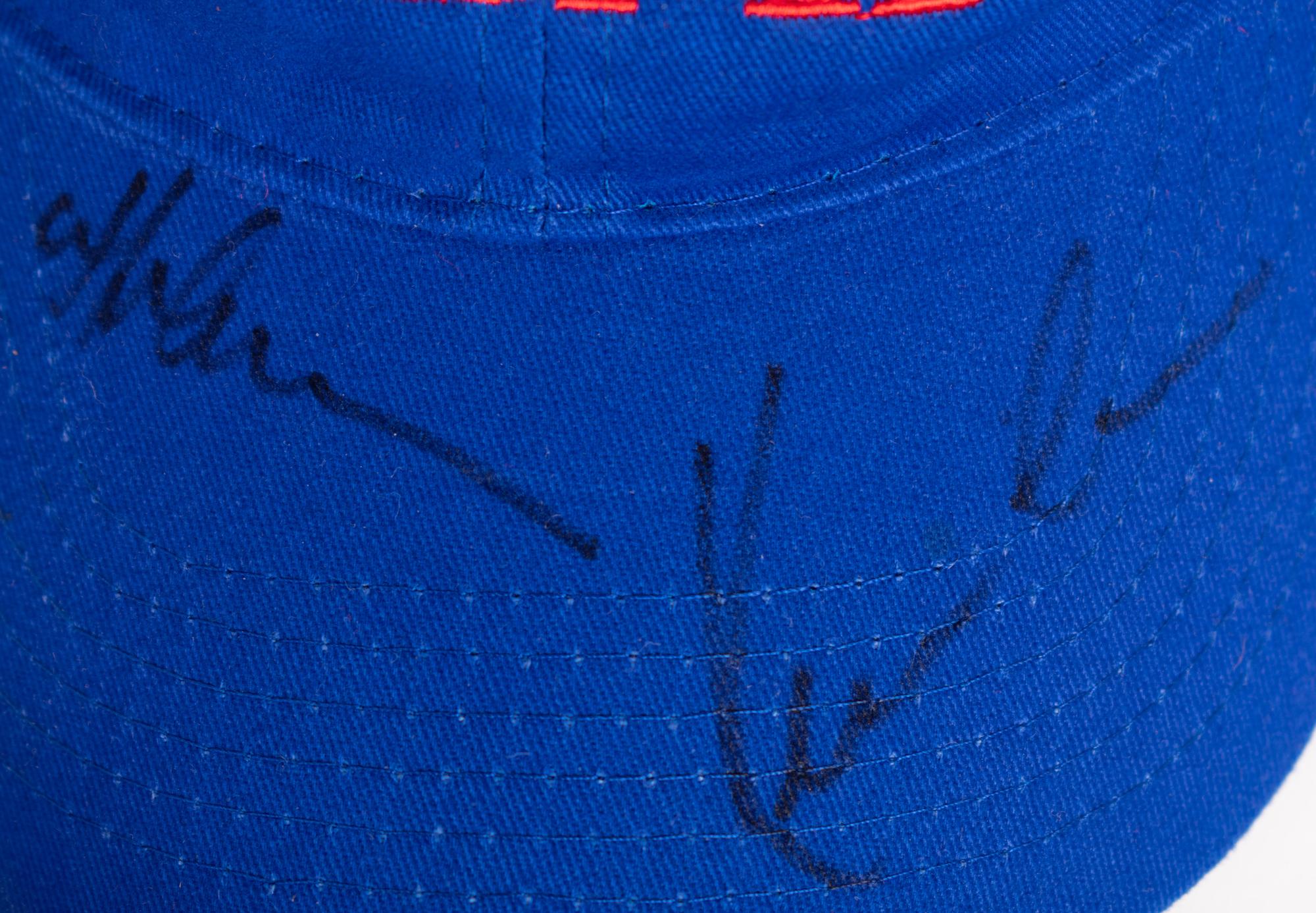 (Film Clothes) A group of signed baseball caps and hats from movies, tv shows and sports, comprising: