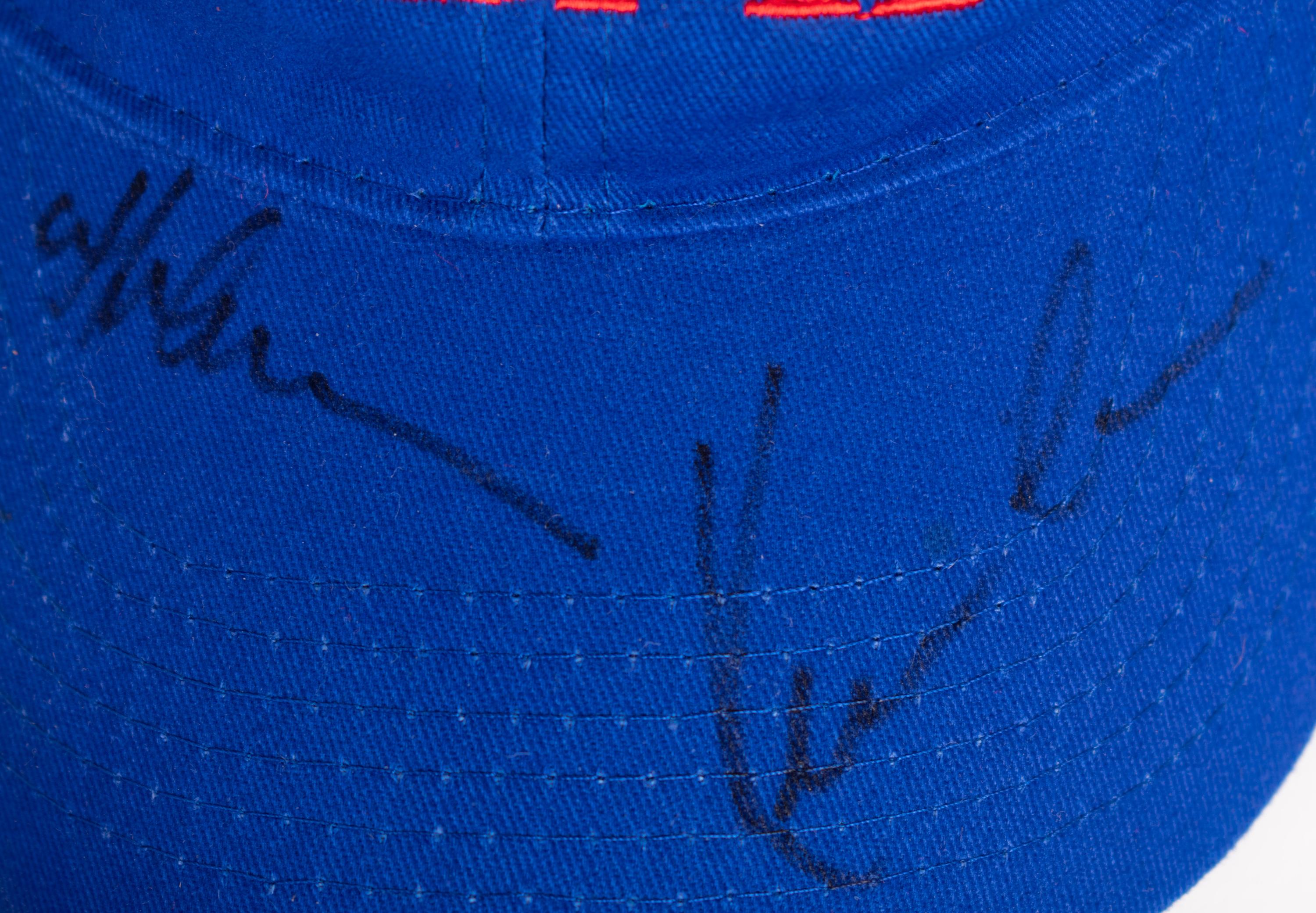 (Film Clothes) A group of signed baseball caps and hats from movies, tv shows and sports, comprising: