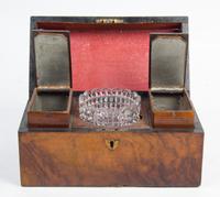 A Regency Burlwood Tea Caddy Width 10 3/4 inches. — EARLY 20TH CENTURY